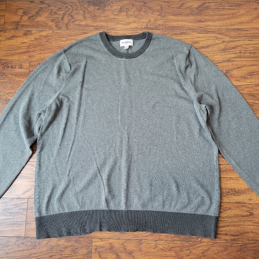 GOODFELLOW & CO Gray 2-Tone Hem Pullover Sweatshirt Sweater Top sz XXL 2X Casual